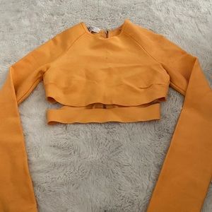 House Of Cb Orange Womens Long Sleeve Top Size M - image 1